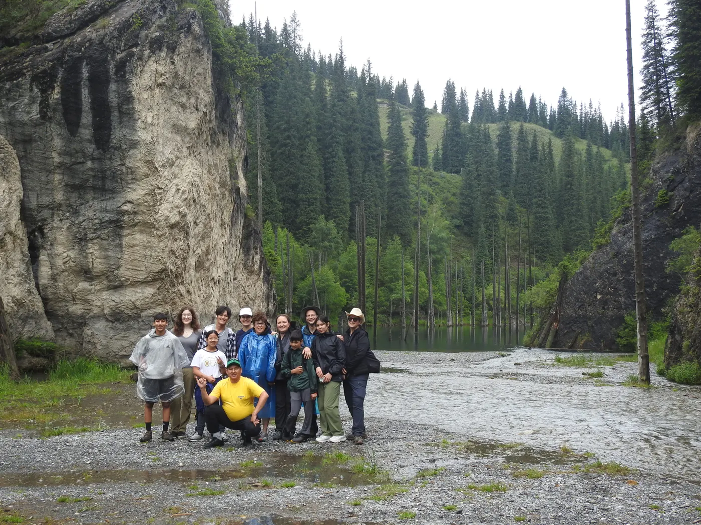 A group at Lake Kaindy